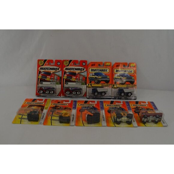 Matchbox Construction Vehicles Power Lift Dump Truck Lot of 9 Diecast 1990s New - Picture 3 of 9